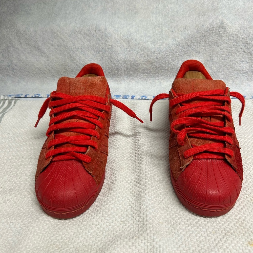 adidas superstar, Red suede Sneakers